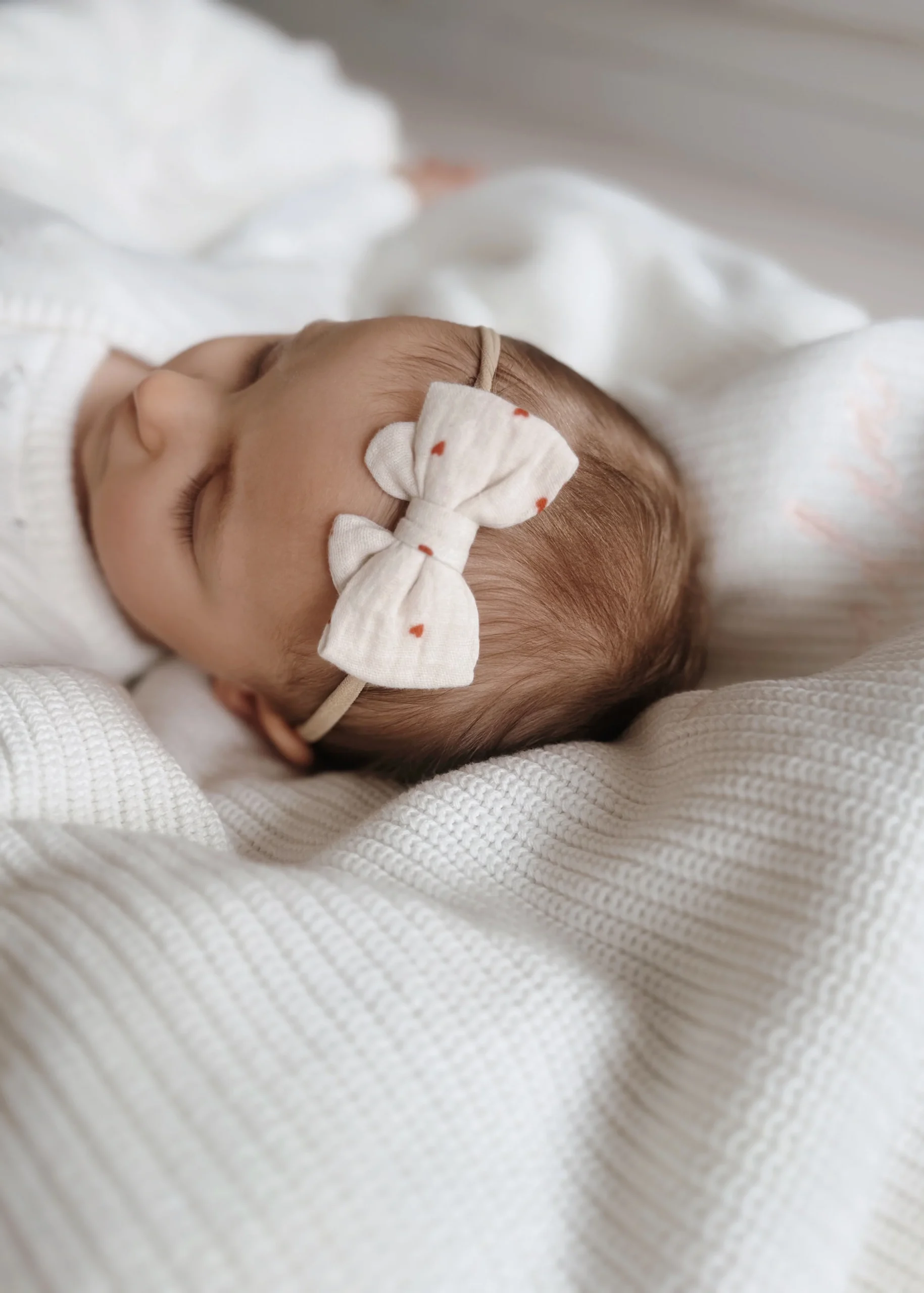 Headband bébé handmade | Tiny hearts – Image 3