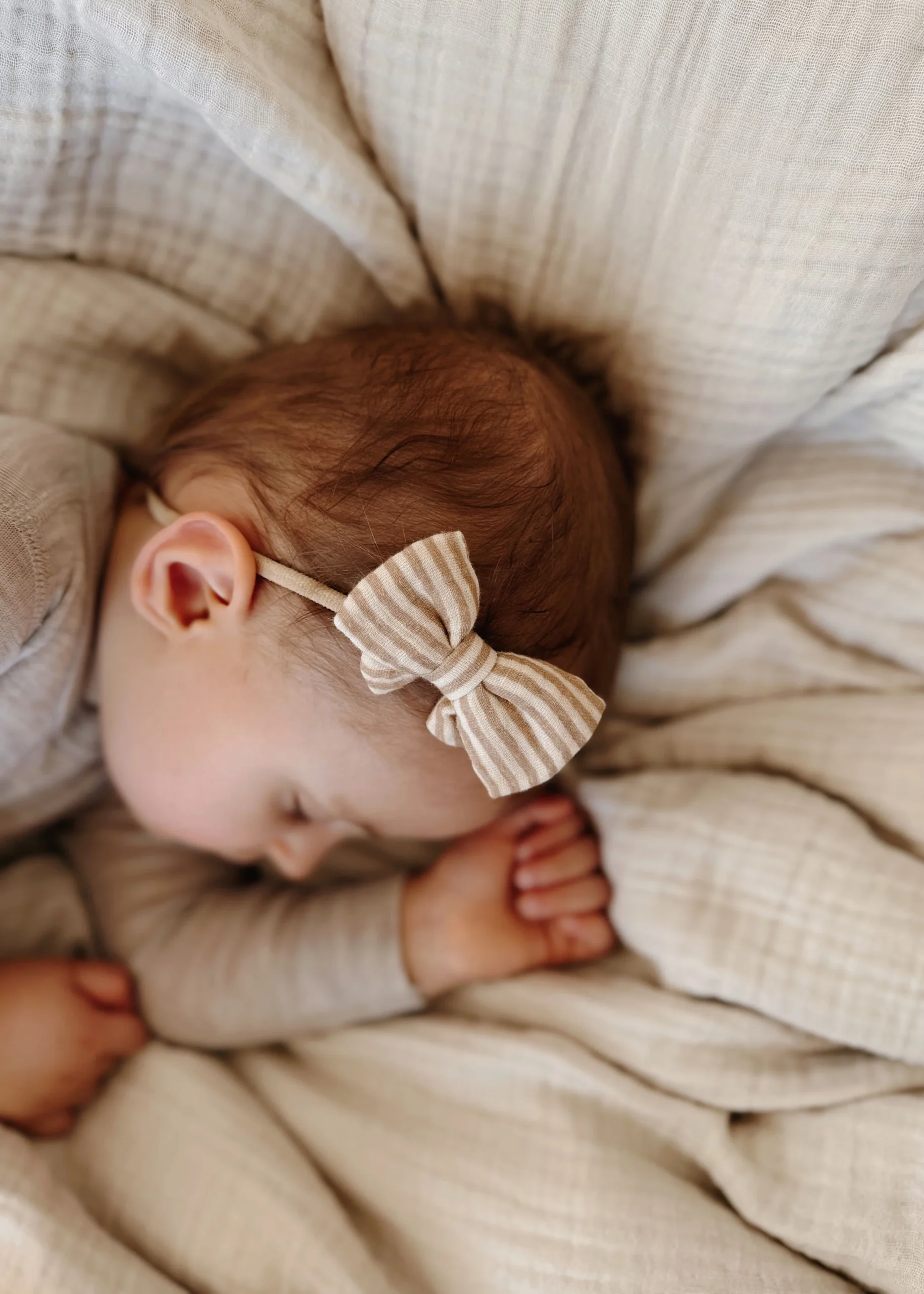 Headband bébé handmade | Toffee lines – Image 3