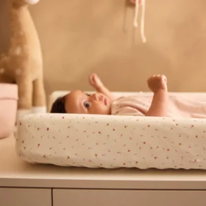 Housse de matelas à langer en jersey de coton bio l Pretty Picnic