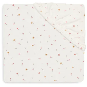 Drap housse en coton jersey bio l Pretty Picnic Flower l 40x80cm