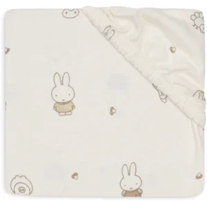Drap housse en coton jersey bio l Miffy Family Farm l 60x120cm