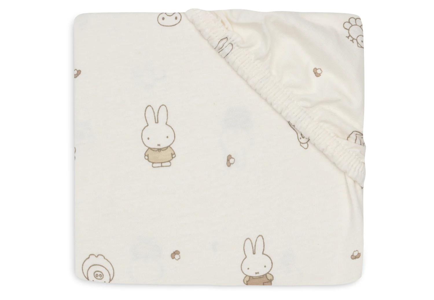 Drap housse en coton jersey bio l Miffy Family Farm l 60x120cm