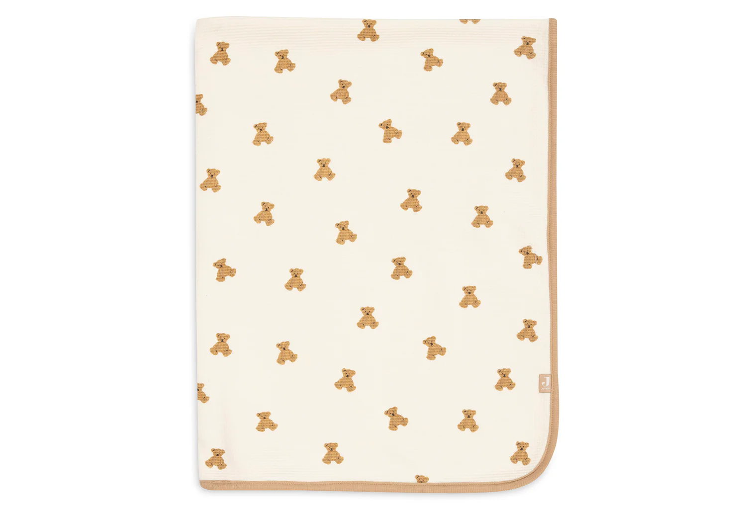 Couverture Berceau coton gaufré bio l 75x100cm l Mini Teddy bear – Image 2