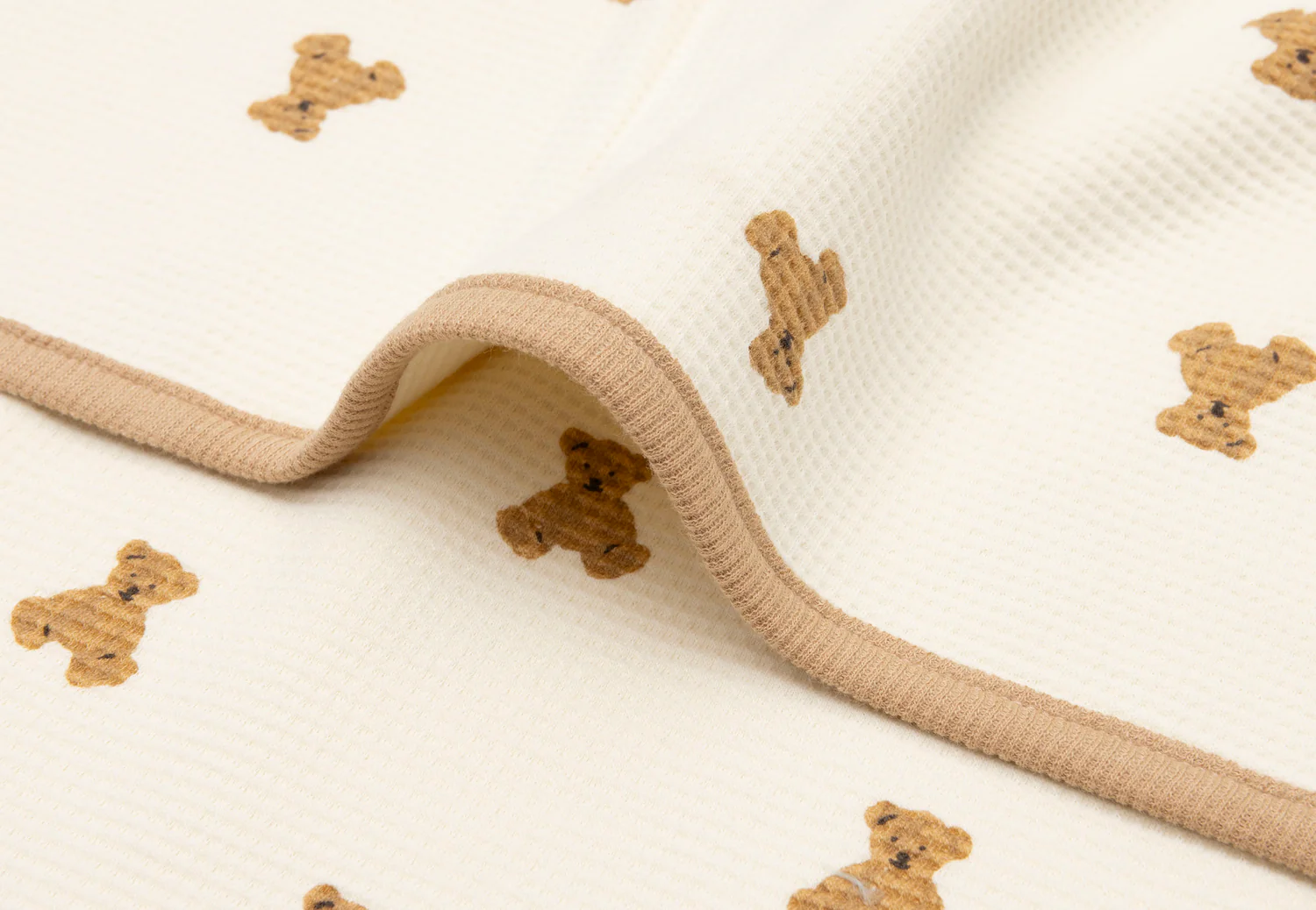Couverture Berceau coton gaufré bio l 75x100cm l Mini Teddy bear – Image 6