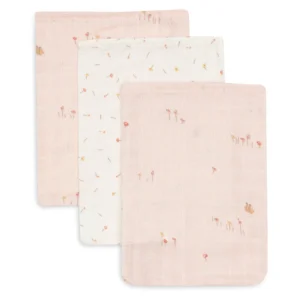 Gant de toilette gaze de coton bio l Lot de 3 l Pretty picnic