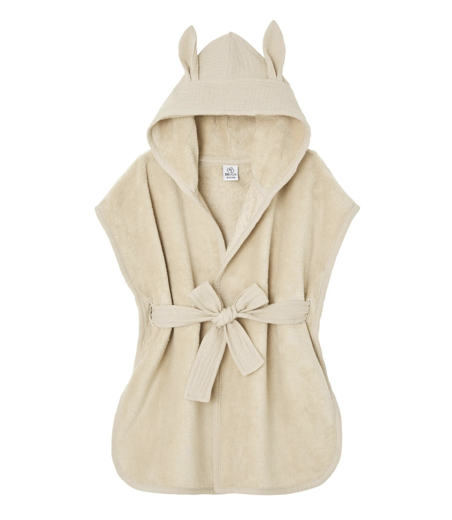 Peignoir en bambou et gaze de coton Oeko-tex l BIscuit