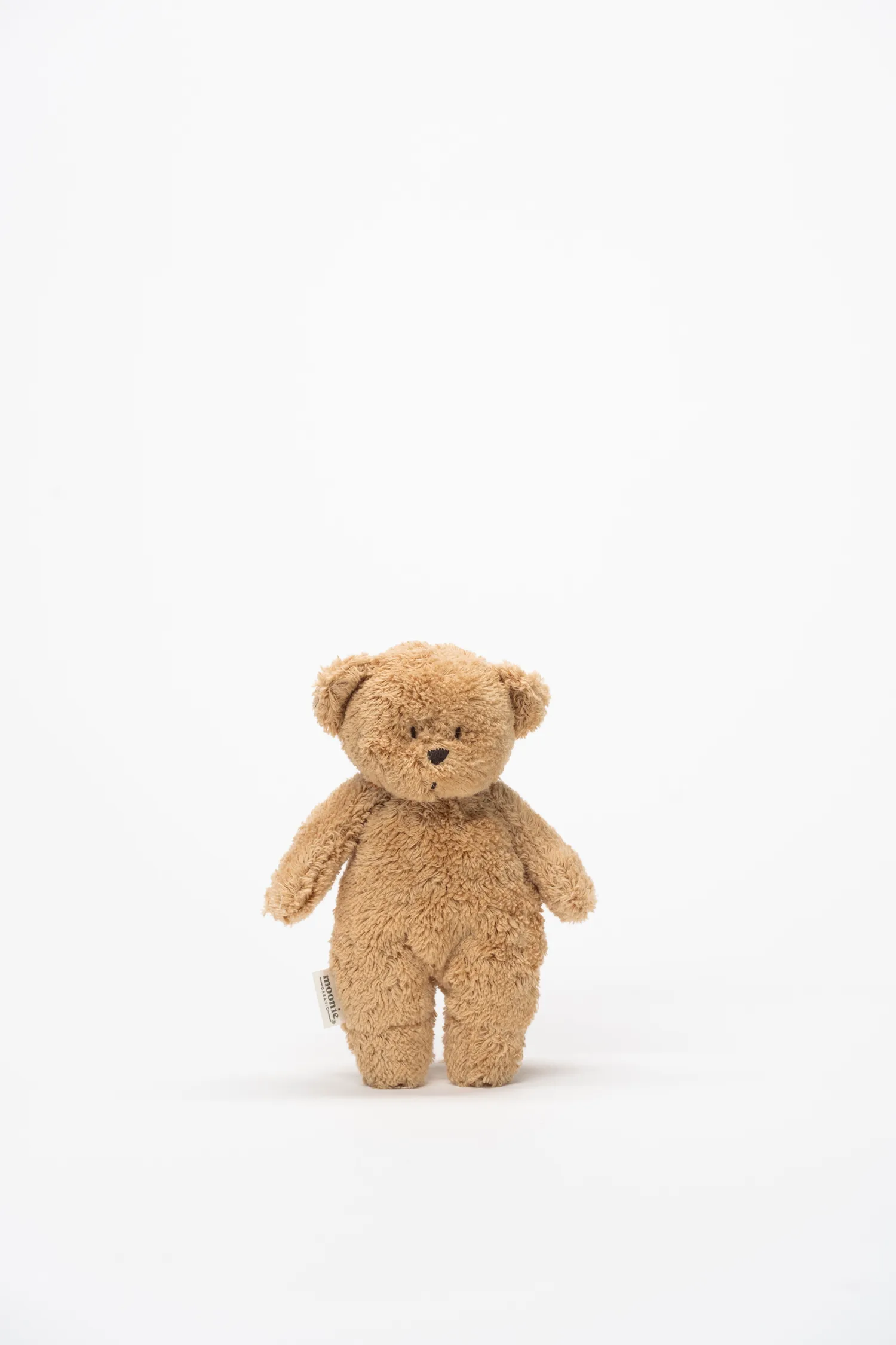 Petit ours sensoriel en coton bio l Moonie l Cappuccino – Image 2