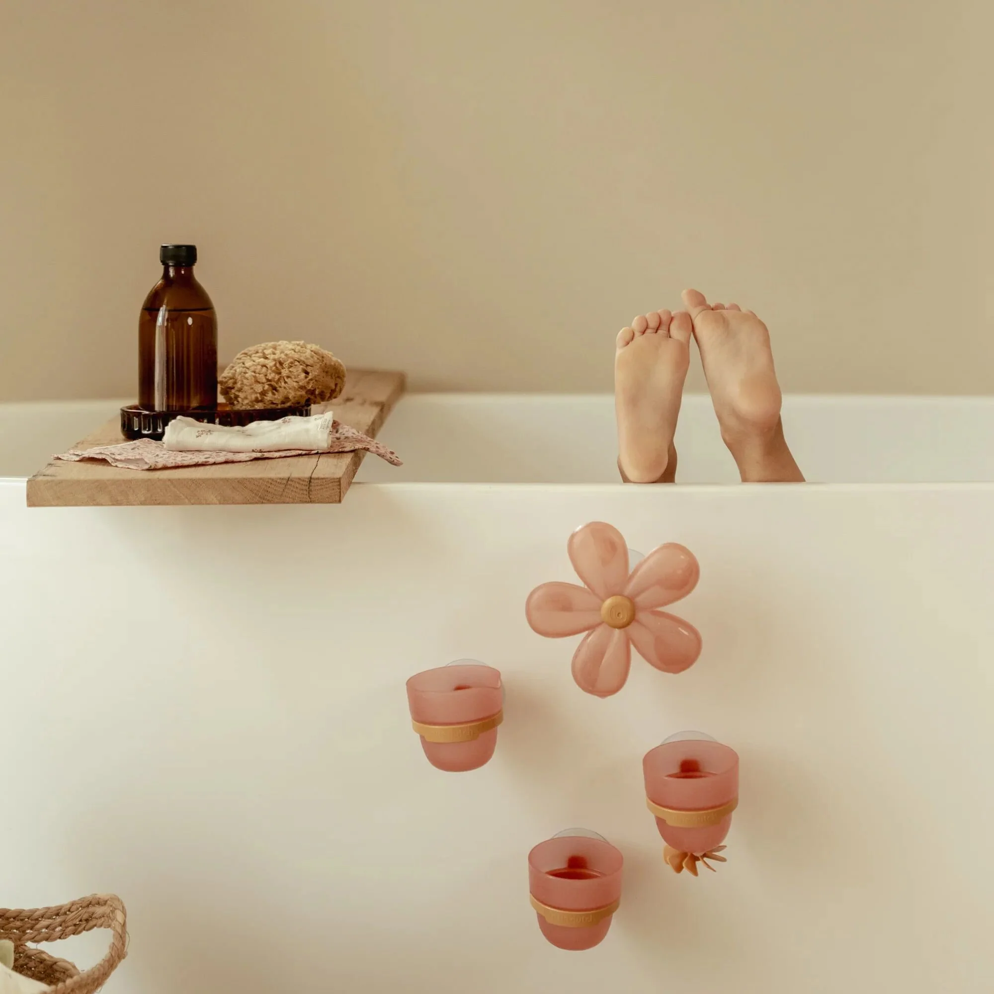 Tasses murales de bain l Rose l Essentials
