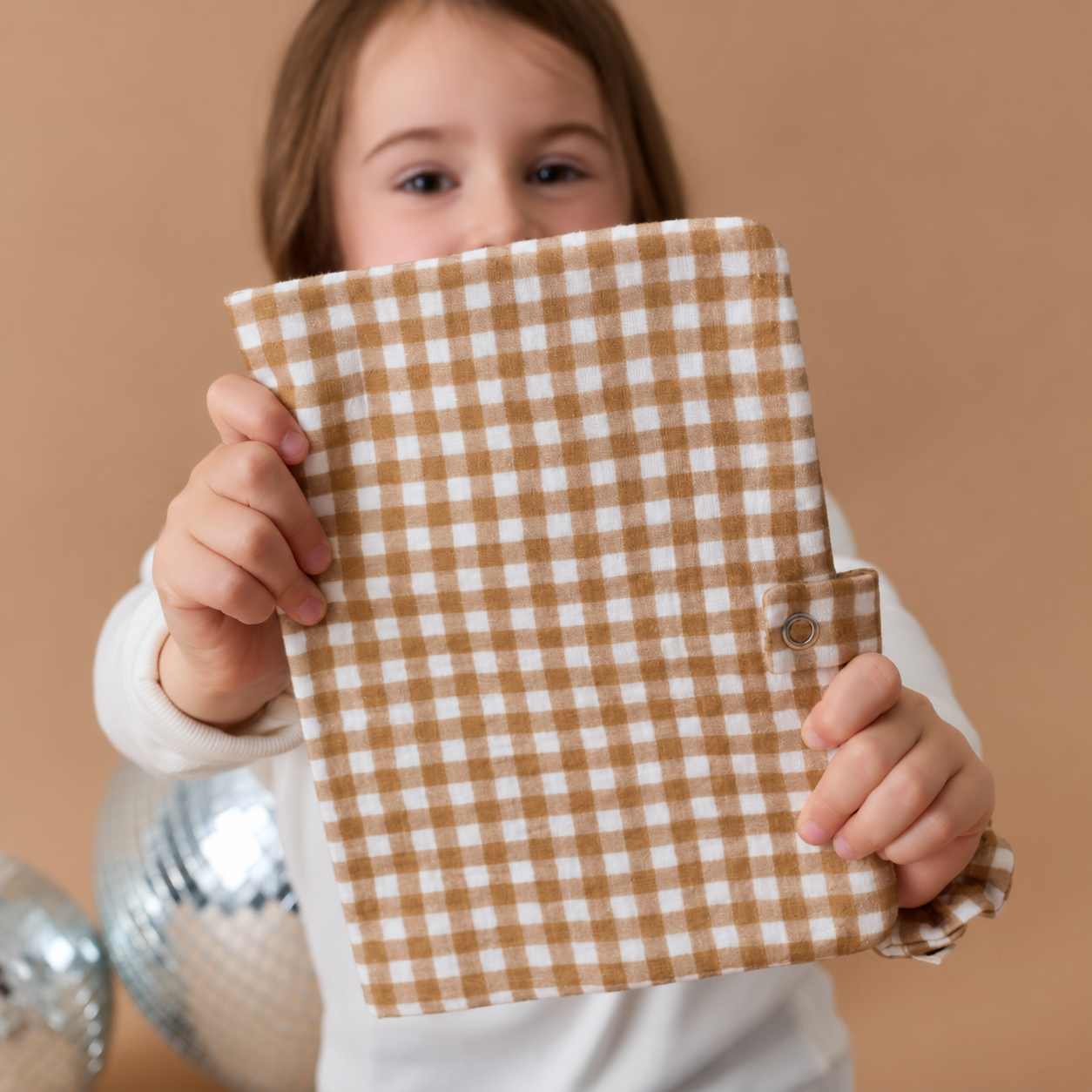 Protège-carnet gaze de coton handmade l Vichy
