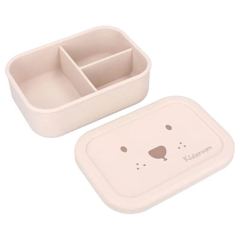 Lunch box compartimentée en silicone l Ourson sable