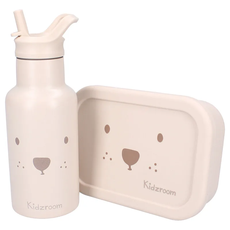 Lunch box compartimentée en silicone l Ourson sable – Image 3
