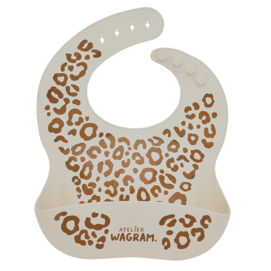Bavoir en silicone l Crème Léopard – Image 2
