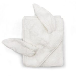Cape de bain bunny en coton bio l Milky white