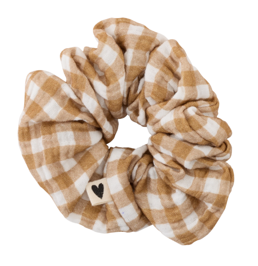 Chouchou gaze de coton handmade l Vichy