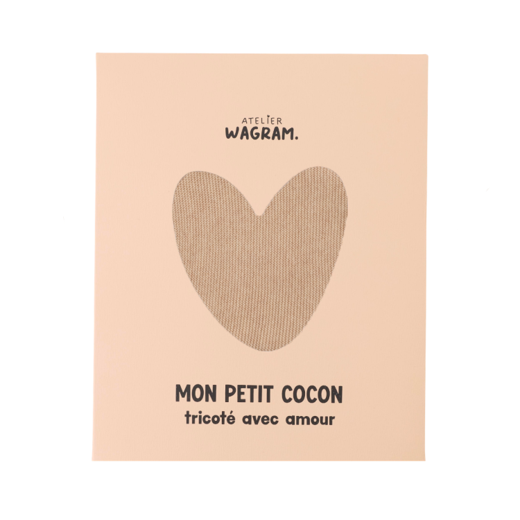 Cocon de naissance tricoté l Sable – Image 2