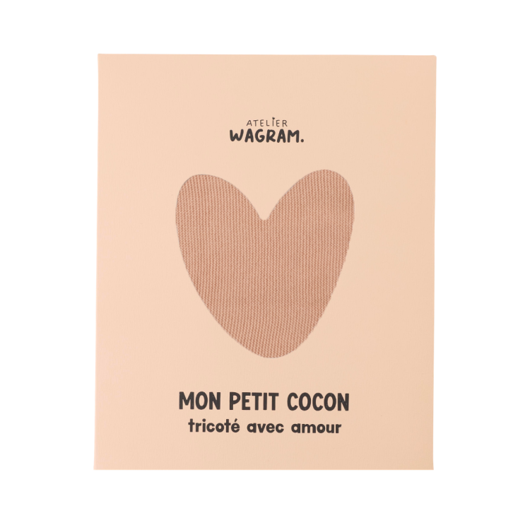 Cocon de naissance tricoté l Vieux rose – Image 3
