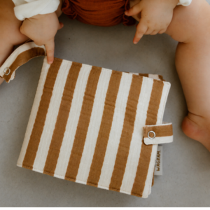 Mini album photo handmade en gaze de coton l Rayures larges