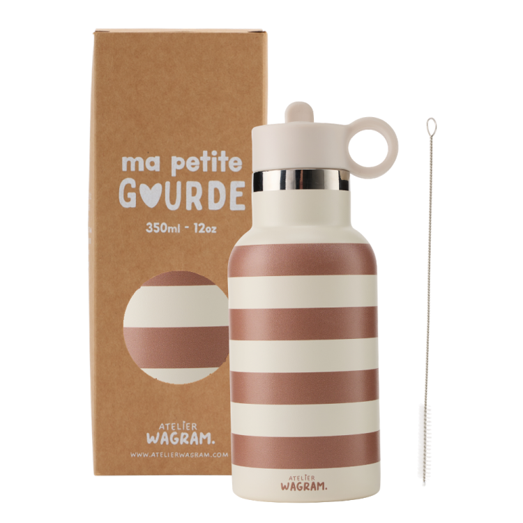 Gourde isotherme l Rayures marron – Image 2