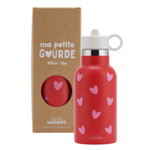 Gourde isotherme l Rouge Cœurs Rose