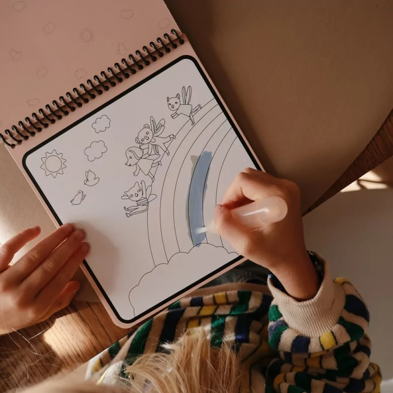 Carnet de coloriage magique à l’eau réutilisable l Fairies