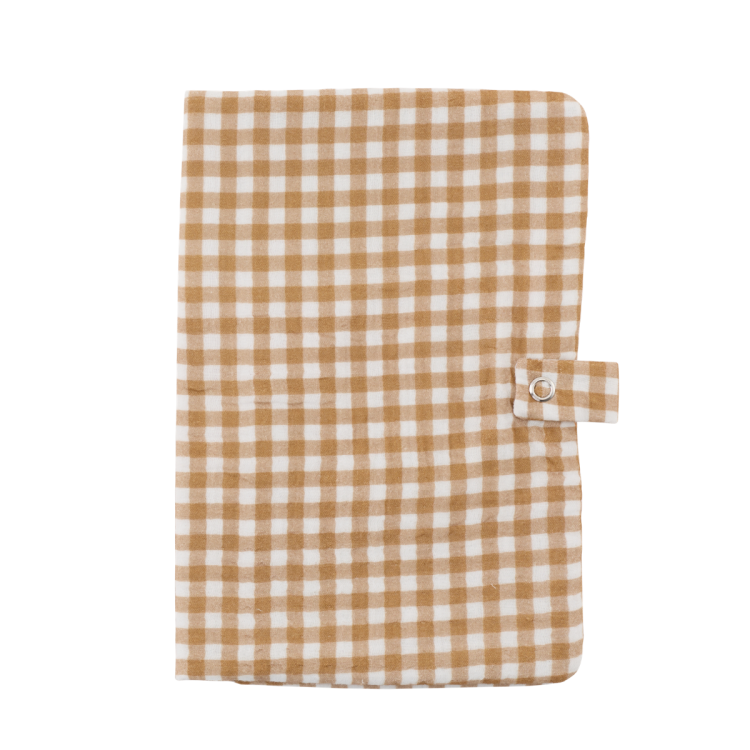Protège-carnet gaze de coton handmade l Vichy