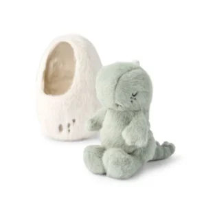 Peluche bébé dinosaure dans son oeuf l Liora dove blue